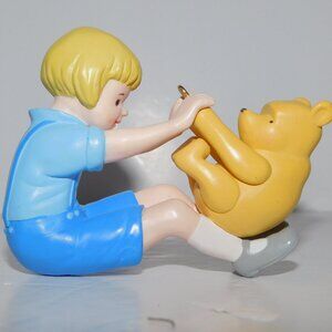 VTG 1999 Hallmark Playing with Pooh Winnie Christopher Robbin Christmas Ornament